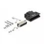 Connettore maschio MDR DELOCK 50 poli a saldare con case, nero, 41,1×50×12,7 mm
