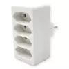 Ciabatta multipresa Bachmann 921.273 – 4× prese Euro, PVC bianco