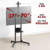 Supporto / carrello TV Maclean, ripiano per camera, su ruote, 37-70, carico max 45 kg / ripiano 5 kg, VESA max 600x400, MC-113 B