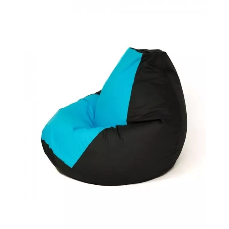 Pouf sacco Sako Pear nero e blu L 105 x 80 cm