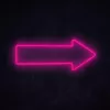 Luce neon a freccia applique MANTA SNL107PK – insegna a freccia LED decorativa rosa
