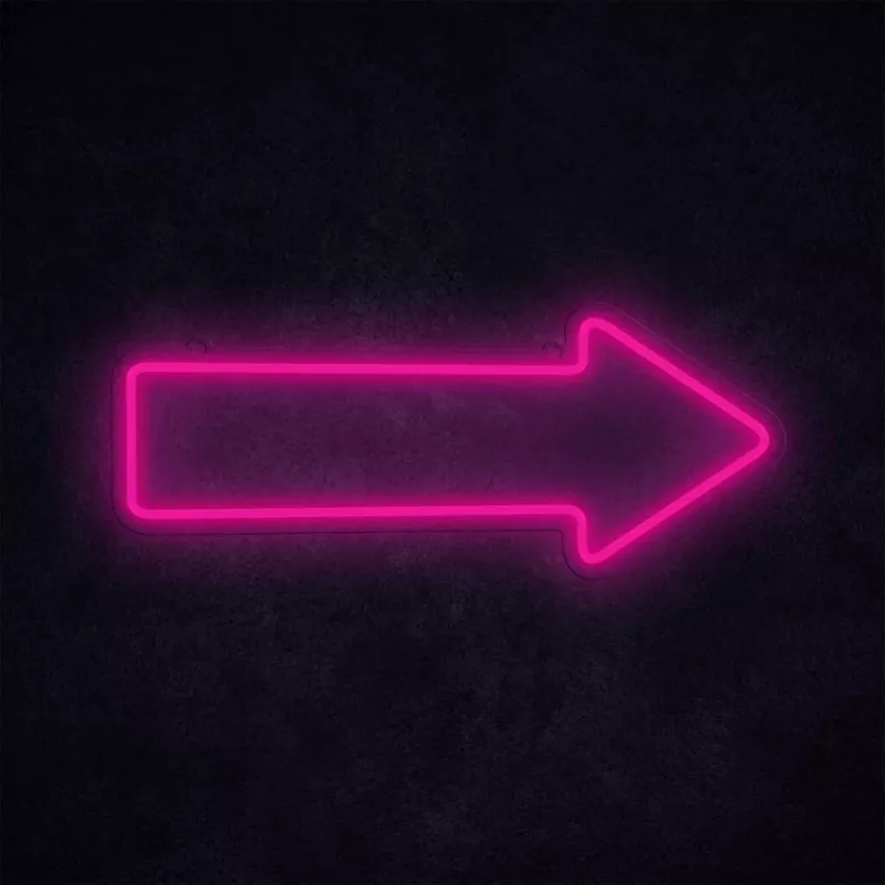 Luce neon a freccia applique MANTA SNL107PK – insegna a freccia LED decorativa rosa