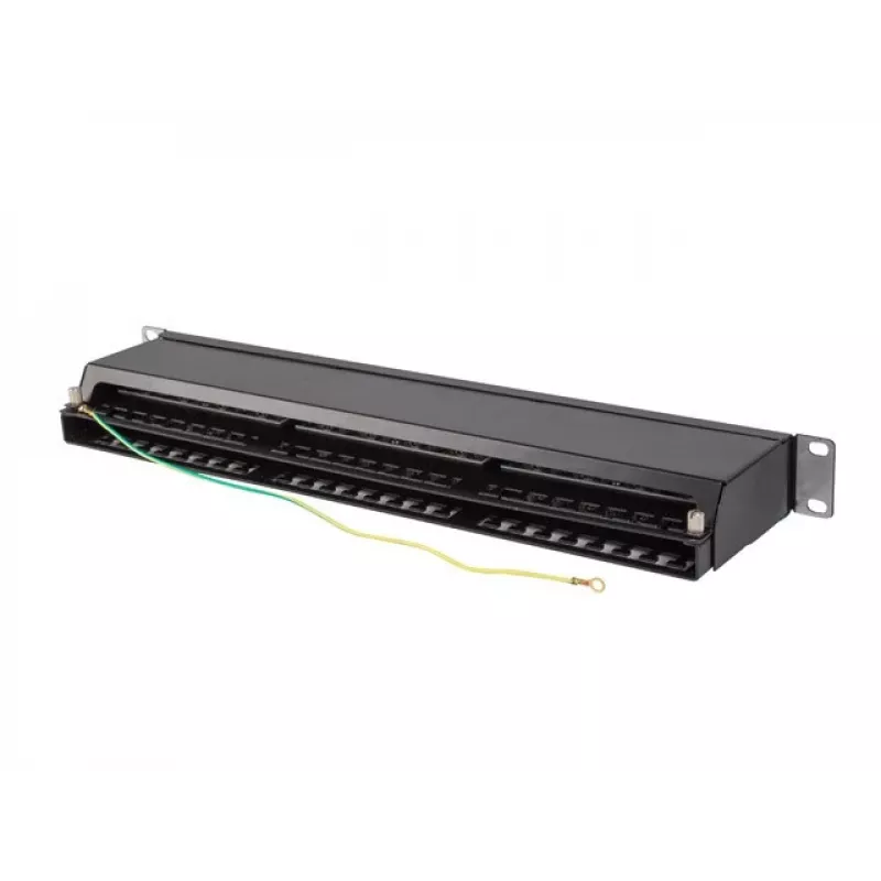 PATCH PANEL 48 PORTE 1U 19 CAT6A FTP SCHERMATO NERO LANBERG