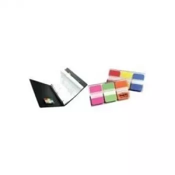 3M Post-It strisce adesive - 1 blocco - rosso - giallo - blu - 22 strisce/colore - 66/distributore - blu - rosso - giallo - 25,4 mm - 38 mm - 22 fogli