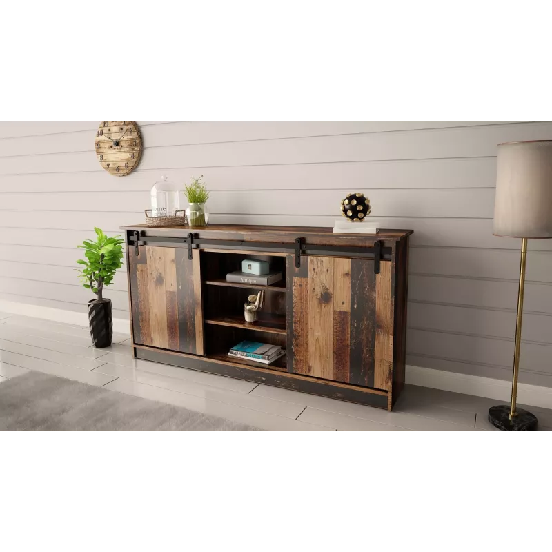 Cassettiera 160x80x35 GRANERO vecchio legno