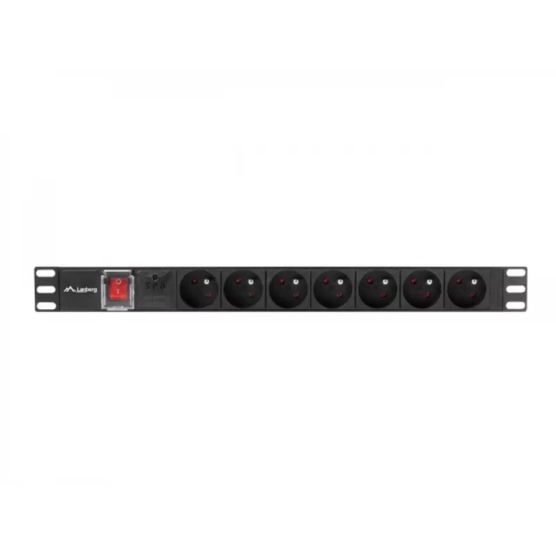 Ciabatta rack PDU LANBERG (1U, 16A, 7X 230V, 2M)