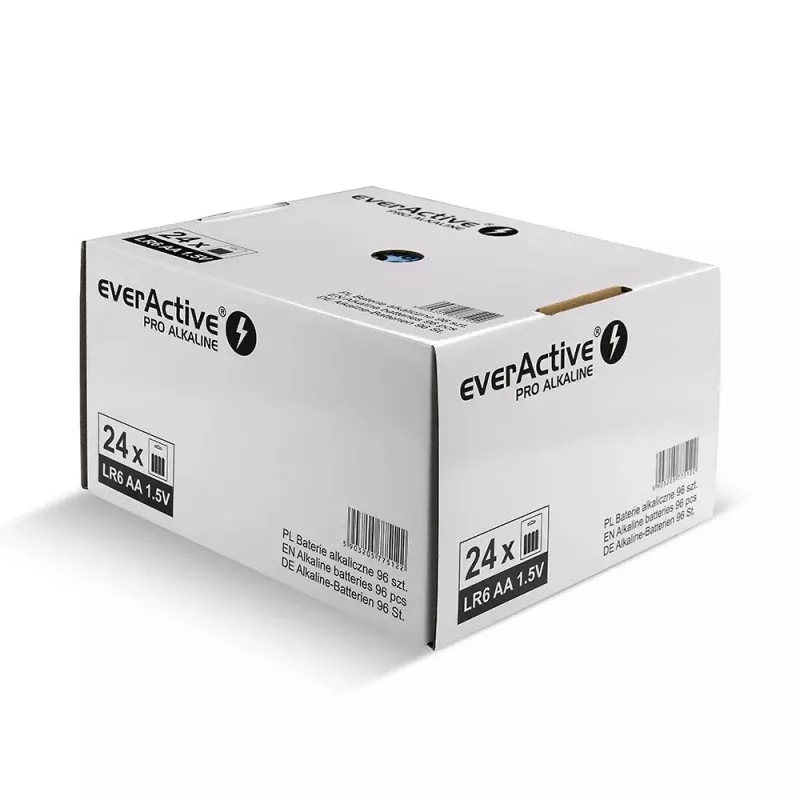 Batterie alcaline everActive LR64BLPADIS — 96 pezzi, formato AA