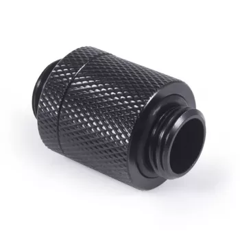 Alphacool ES D-Plug 20 mm da G1/4 maschio a G1/4 maschio, Deep Black
