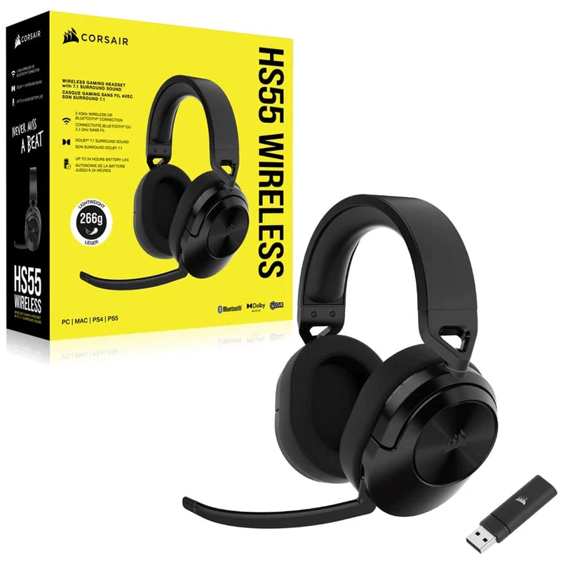 Headset wireless HS55 Carbon