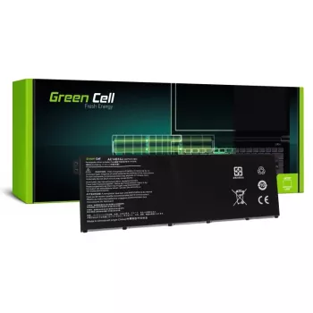 Battery Green Cell AC52 for Acer Aspire E11 ES1-111M ES1-131 E15 ES1-512 Chromebook CB3-111 CB5-311, 11.4V 2200mAh Li-Ion, 3 cells, black