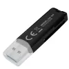 Lettore di schede SAVIO AK-64 USB 3.2 Gen 1 uscita Type-A, slot MicroSD, 5000 Mbit/s, nero