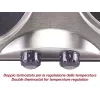 Piano cottura Beper 90.825 in acciaio inox, 2 zone, controllo manuale