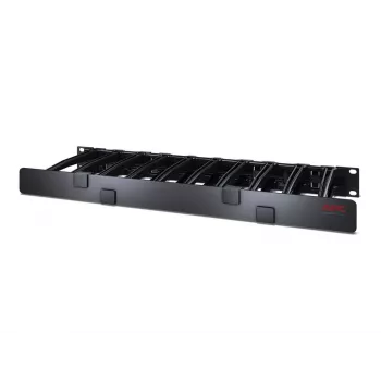 APC NetShelter gestione cavi, passacavi orizzontale, 1U, un lato con coperchio, nero, 482,6 x 44,45 x 165,1 mm
