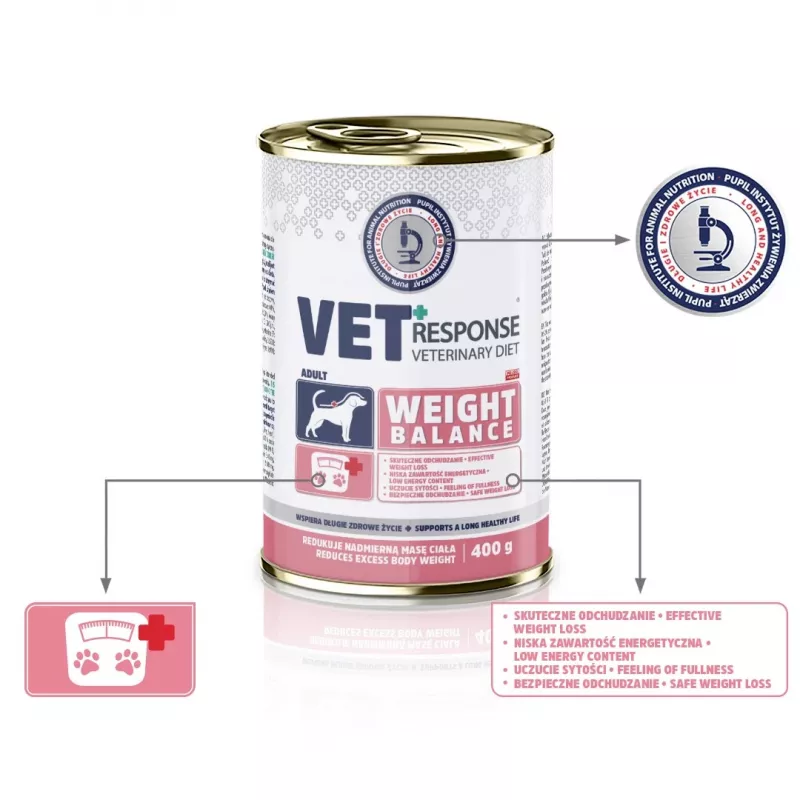 VET RESPONSE Peso balance - umido per cani - 400 g