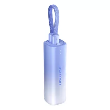 Powerbank portatile Vention FHWL0 5000 mAh, blu, 1x USB Type-C, indicatori LED