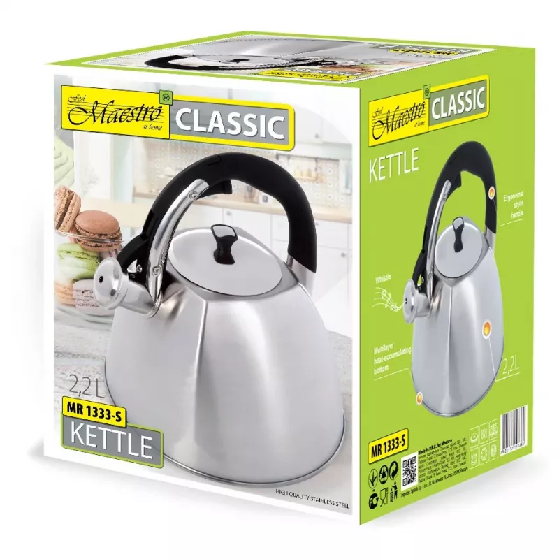 Maestro MR-1333-S bollitore, 2,2 l, acciaio inox