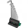 Wera 05022102001 set chiavi esagonali, forma a L, metriche, 9 pz.