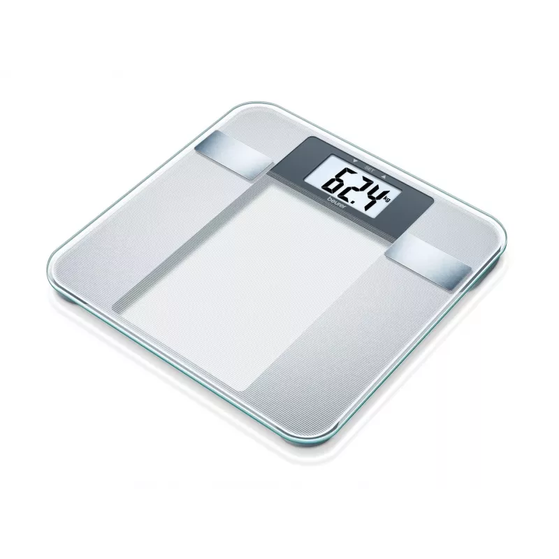 Bilancia pesapersone elettronica Beurer BG 13 Square grigia, trasparente