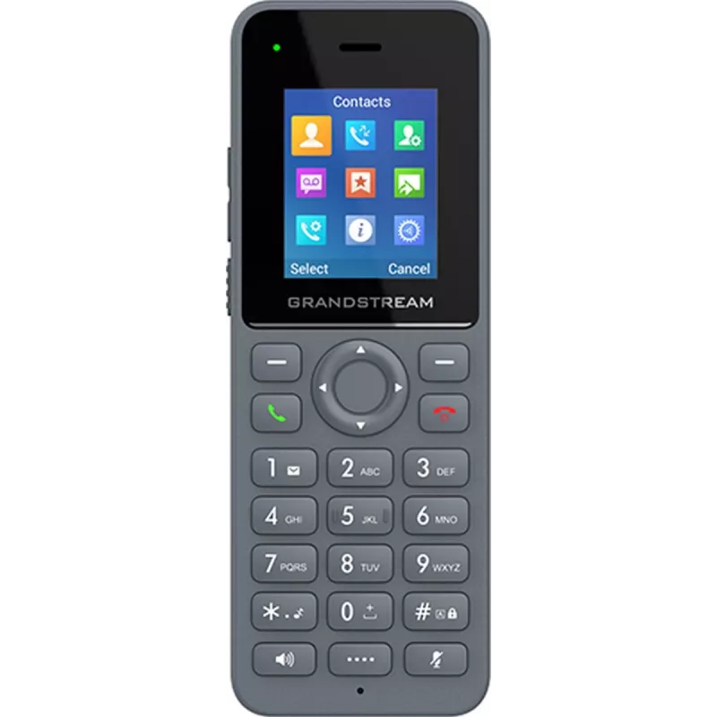Grandstream DP725 portatile cordless DECT HD, display TFT a colori da 1,8 pollici, 20 account/linee SIP, push-to-talk, grigio