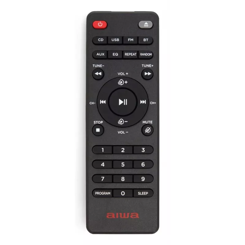Microsistema audio domestico Aiwa MSBTU-550 — 50 W RMS, Bluetooth 10 m, FM, display LED, RCA, nero