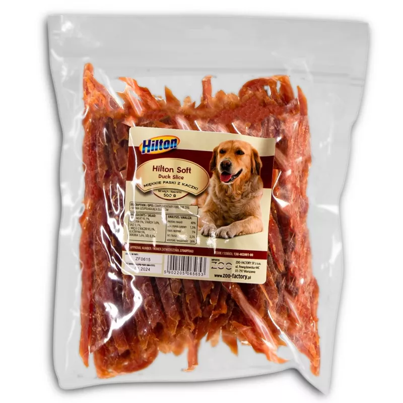 HILTON strisce morbide di anatra - snack per cani - 500 g