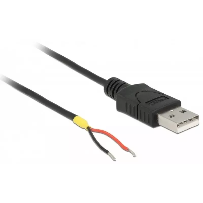 Delock Cavo USB2.0 connettore maschio Type-A > 2 x estremità cavo aperte - 1,5 m - nero (85664)