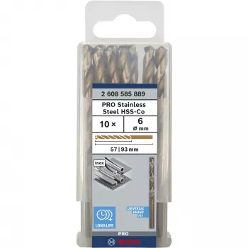 Set di punte Bosch HSS Twist Drill Bits Cobalt, modello 2608585889