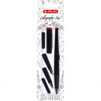Penna a sfera + penna stilografica Herlitz 8623001 nero 5 pezzi