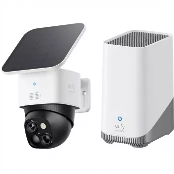 Kit telecamere di sicurezza wireless Eufy eufyCam E41 Set: 2 telecamere, HomeBase 3, pannello solare 3W (EU)