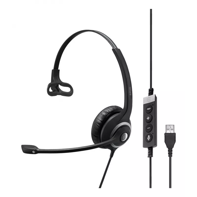 EPOS IMPACT SC 230 USB MS II headset mono USB-A con controllo chiamate in-line certificato Microsoft (1000578)