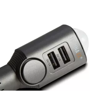 Caricabatterie universale per dispositivi mobili Technaxx 4743 nero accendisigari auto