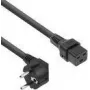 Cavo di alimentazione ACT connettore maschio CEE 7/7 (angolare) - C19 IEC Lock nero 2 m, EL262S