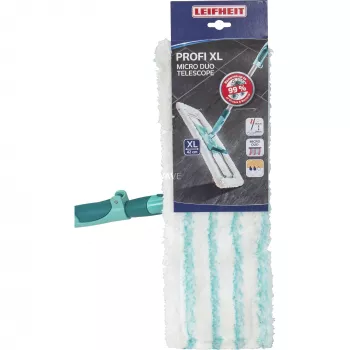 Mop Leifheit 55049 in microfibra per laminato, piastrelle e legno, grigio/turchese