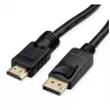 Adattatore cavo video ROLINE 11.04.5776 7.5m HDMI Type-A DisplayPort nero