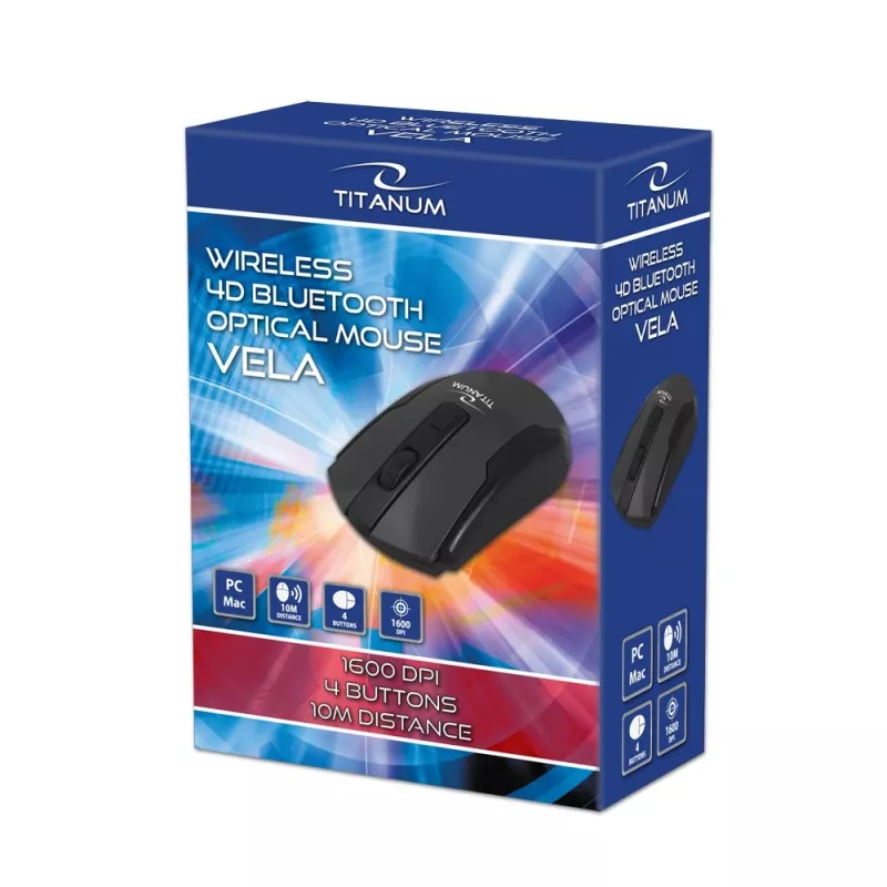 Mouse Esperanza TM123 Wireless Bluetooth 4D Vela nero