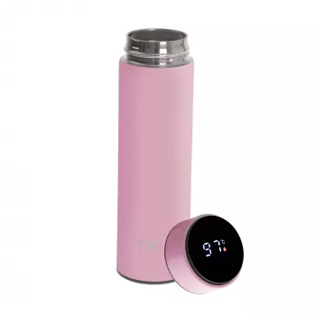 Borraccia termica Adler AD 4506P acciaio inox con custodia in silicone, rosa, isolamento sottovuoto