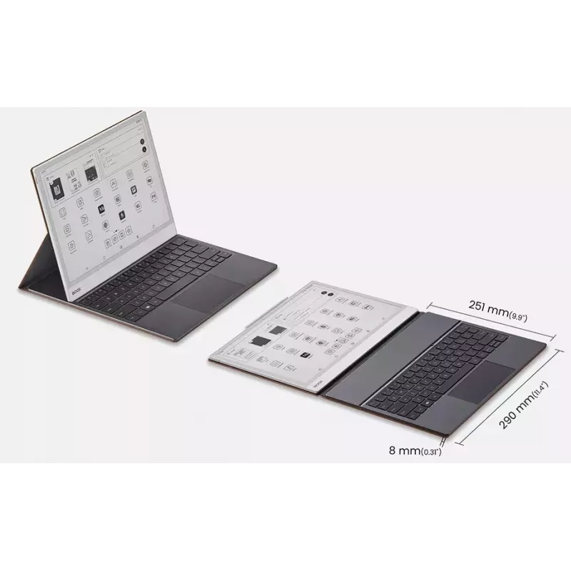 Custodia con tastiera per Onyx Boox Note Max e Tab X C — pellicola protettiva marrone con tastiera integrata