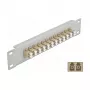 Patch panel fibra ottica DeLOCK 10 pollici 12 porte LC duplex beige 1U grigio