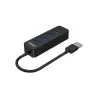 UNITEK uHUB Q4 USB 3.2 Gen 1 (3.1 Gen 1) Type-A 5000 Mbit/s nero