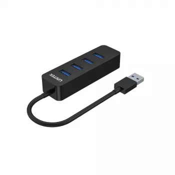 UNITEK uHUB Q4 USB 3.2 Gen 1 (3.1 Gen 1) Type-A 5000 Mbit/s nero