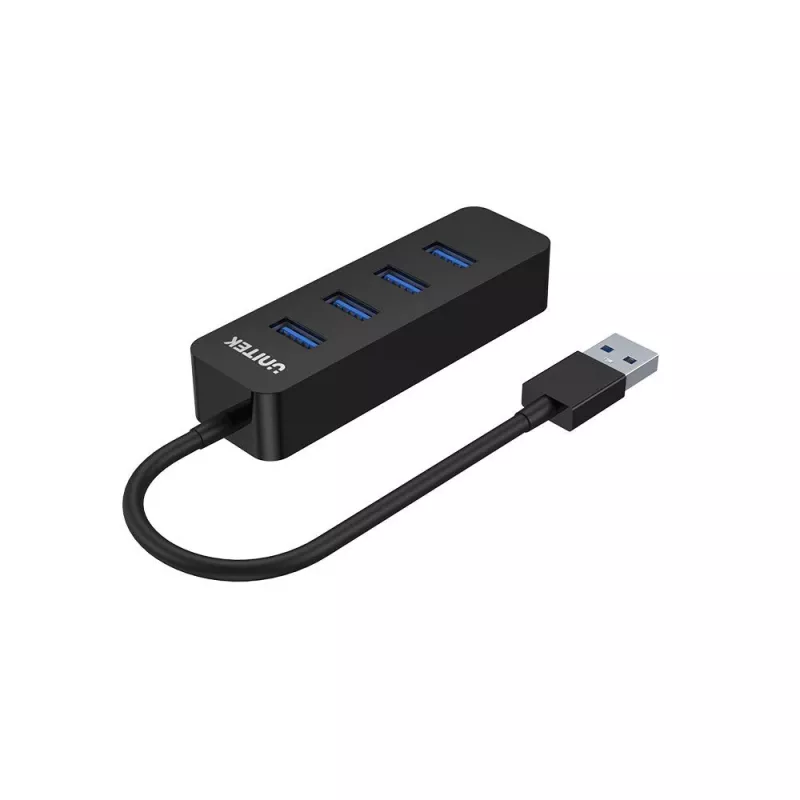 UNITEK uHUB Q4 USB 3.2 Gen 1 (3.1 Gen 1) Type-A 5000 Mbit/s nero