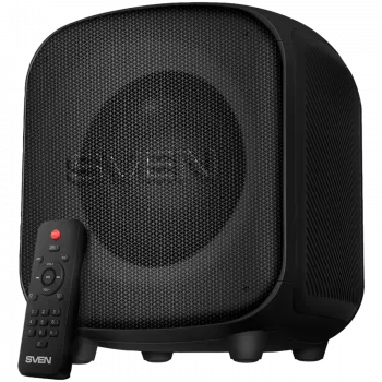 Altoparlante SVEN PS-555, nero, potenza in uscita 65 W (RMS), TWS, Bluetooth, USB, microSD, telecomando, batteria ricaricabile al litio