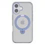 Custodia protettiva Torras Ostand Spin per iPhone 16 – blu, profilo sottile, compatibile con ricarica wireless