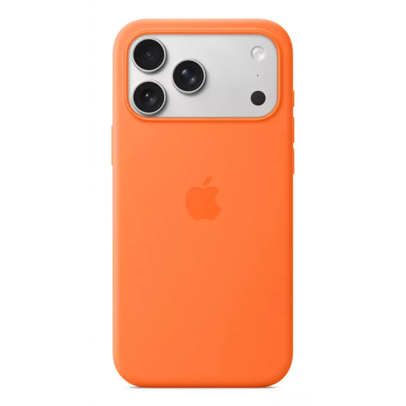 Custodia in silicone Apple iPhone 17 Pro Max compatibile MagSafe arancione