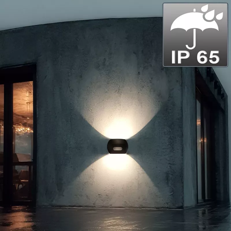Lampada da parete LED MACLEAN MCE366 con sensore crepuscolare e di movimento