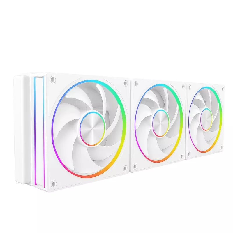 Ventola per case MODECOM VOLCANO LOOP 120 ARGB bianco – 120 mm, illuminazione ARGB, supporto PWM, 400–1400 giri/min