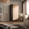 Armadio cama meble Cama v, struttura nera, 4 ripiani, 900×550×1840 mm