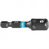 Makita Impact Black - Adattatore a bussola - 3/8 - quadrato - a sei punti - 1/4 - brugola - Lunghezza: 50 mm