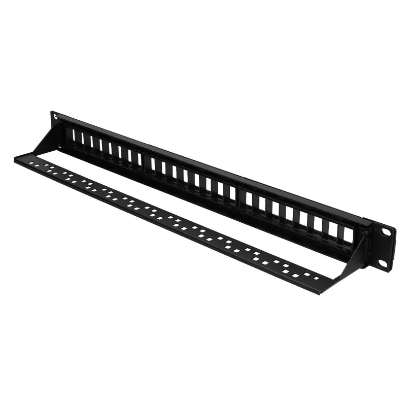 Patch panel Extralink 24 porte U/UTP (UTP) modulare, 1U, nero, larghezza 482,6 mm