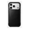 Custodia per smartphone Nomad Rugged Leather Case per Apple iPhone 17 Pro, pelle/TPU/PC/alluminio, per schermi da 16 cm (6,3 pollici), nero